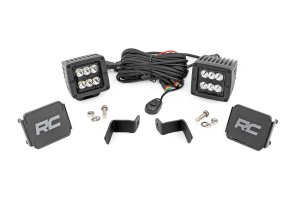 Ford F-150 Lightning LED Light Kit - Ditch Mount - Rough Country - Spot - Black - '22-'23 Ford F-150 Lightning LED Light Kit - Ditch Mount - Rough Country - Spot - Black - '22-'23